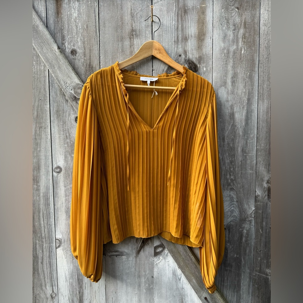 NEW without Tags — FRAME Sheer Blouse, Size L